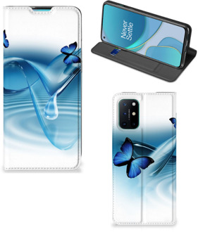 B2Ctelecom Telefoonhoesje Portemonnee OnePlus 8T Smart Cover Vlinders