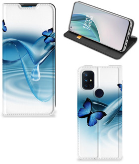 B2Ctelecom Telefoonhoesje Portemonnee OnePlus Nord N10 5G Smart Cover Vlinders