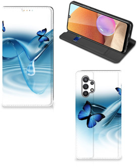 B2Ctelecom Telefoonhoesje Portemonnee Samsung Galaxy A32 4G Smart Cover Vlinders