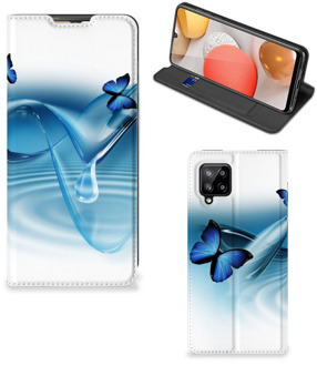 B2Ctelecom Telefoonhoesje Portemonnee Samsung Galaxy A42 Smart Cover Vlinders