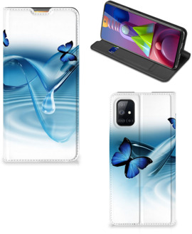 B2Ctelecom Telefoonhoesje Portemonnee Samsung Galaxy M51 Smart Cover Vlinders