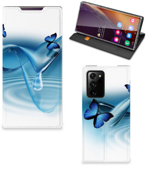 B2Ctelecom Telefoonhoesje Portemonnee Samsung Galaxy Note 20 Ultra Smart Cover Vlinders