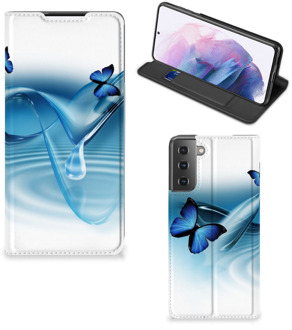 B2Ctelecom Telefoonhoesje Portemonnee Samsung Galaxy S21 Plus Smart Cover Vlinders