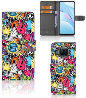 B2Ctelecom Telefoonhoesje Portemonnee Xiaomi Mi 10T Lite GSM Hoesje Punk Rock