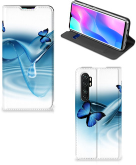 B2Ctelecom Telefoonhoesje Portemonnee Xiaomi Mi Note 10 Lite Smart Cover Vlinders