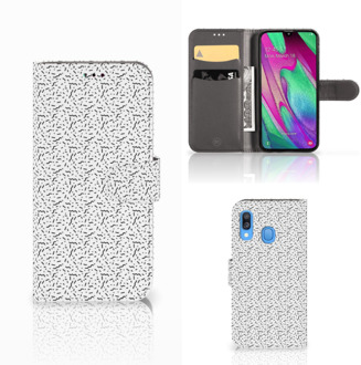 B2Ctelecom Telefoonhoesje Samsung A40 Stripes Dots