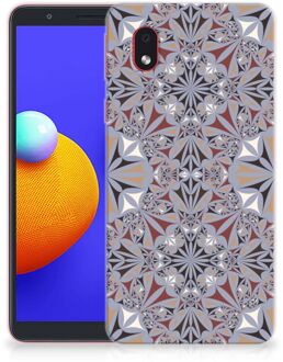 B2Ctelecom Telefoonhoesje Samsung Galaxy A01 Core Hoesje Flower Tiles