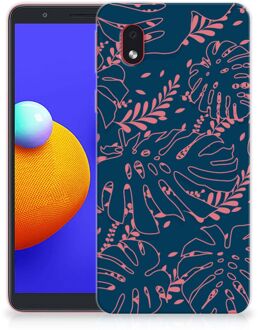 B2Ctelecom Telefoonhoesje Samsung Galaxy A01 Core Silicone Back Cover Palm Leaves