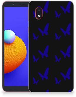 B2Ctelecom Telefoonhoesje Samsung Galaxy A01 Core TPU Silicone Hoesje Vlinder Patroon