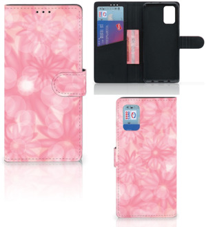 B2Ctelecom Telefoonhoesje Samsung Galaxy A02s Flip Cover Samsung M02s Wallet Book Case Spring Flowers