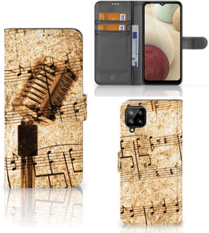 B2Ctelecom Telefoonhoesje Samsung Galaxy A12 Cover Ontwerpen Bladmuziek