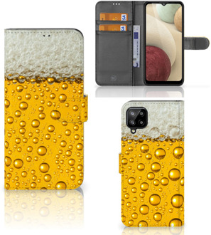 B2Ctelecom Telefoonhoesje Samsung Galaxy A12 Flip Cover Valentijn Cadeautje hem Bier