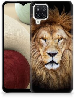 B2Ctelecom Telefoonhoesje Samsung Galaxy A12 Hippe Hoesjes Customize Super als Vaderdag Cadeau Leeuw