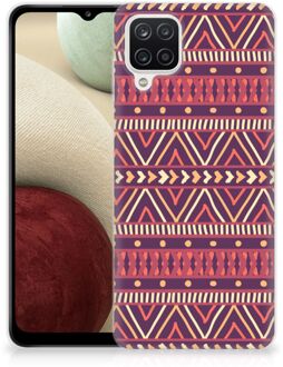 B2Ctelecom Telefoonhoesje Samsung Galaxy A12 Leuk TPU Backcase Aztec Purple