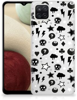 B2Ctelecom Telefoonhoesje Samsung Galaxy A12 Silicone Back Cover Silver Punk