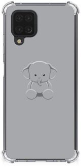 B2Ctelecom Telefoonhoesje  Samsung Galaxy A12 TPU Case met transparante rand Baby Olifant