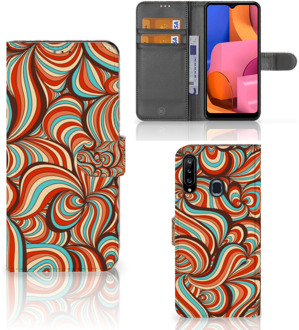 B2Ctelecom Telefoonhoesje Samsung Galaxy A20s Book Case Retro