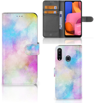 B2Ctelecom Telefoonhoesje Samsung Galaxy A20s Bookcase Personaliseren Watercolor Light