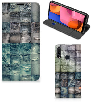 B2Ctelecom Telefoonhoesje Samsung Galaxy A20s Bookcover Spijkerbroeken