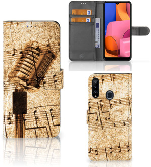 B2Ctelecom Telefoonhoesje Samsung Galaxy A20s Cover Ontwerpen Bladmuziek