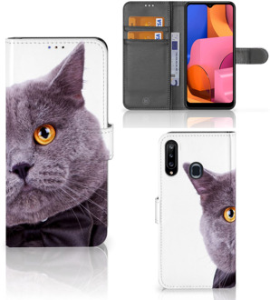 B2Ctelecom Telefoonhoesje Samsung Galaxy A20s Flipcover Case Kat