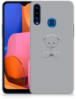 B2Ctelecom Telefoonhoesje Samsung Galaxy A20s Hippe Hoesjes Baby Olifant