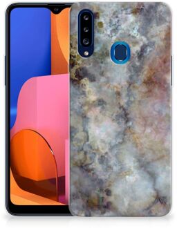 B2Ctelecom Telefoonhoesje Samsung Galaxy A20s Leuk TPU Backcase Marmer Grijs