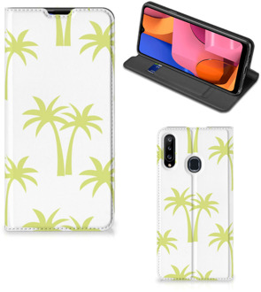 B2Ctelecom Telefoonhoesje Samsung Galaxy A20s Magnet Case Palmtrees