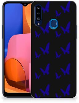 B2Ctelecom Telefoonhoesje Samsung Galaxy A20s TPU Silicone Hoesje Vlinder Patroon