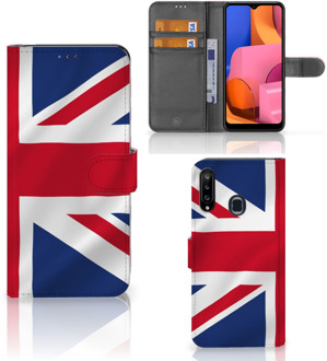 B2Ctelecom Telefoonhoesje Samsung Galaxy A20s Wallet Book Case Groot-Brittannië