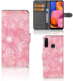 B2Ctelecom Telefoonhoesje Samsung Galaxy A20s Wallet Book Case Spring Flowers