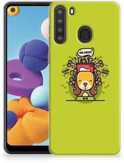 B2Ctelecom Telefoonhoesje Samsung Galaxy A21 Foto hoesje Doggy Biscuit