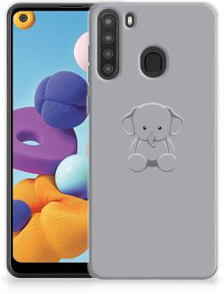 B2Ctelecom Telefoonhoesje Samsung Galaxy A21 Hippe Hoesjes Baby Olifant