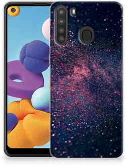 B2Ctelecom Telefoonhoesje Samsung Galaxy A21 TPU Siliconen Hoesje met Foto Stars