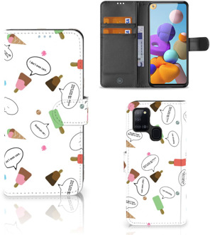 B2Ctelecom Telefoonhoesje Samsung Galaxy A21s Flip Cover IJsjes