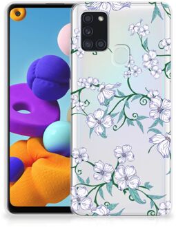 B2Ctelecom Telefoonhoesje Samsung Galaxy A21s Foto hoesje Blossom White