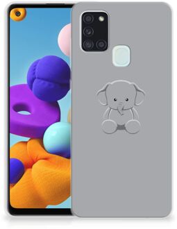 B2Ctelecom Telefoonhoesje Samsung Galaxy A21s Hippe Hoesjes Baby Olifant