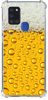 B2Ctelecom Telefoonhoesje  Samsung Galaxy A21s Hippe Hoesjes met transparante rand Bier