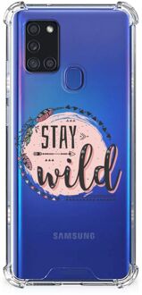 B2Ctelecom Telefoonhoesje  Samsung Galaxy A21s Telefoontas met transparante rand Boho Stay Wild