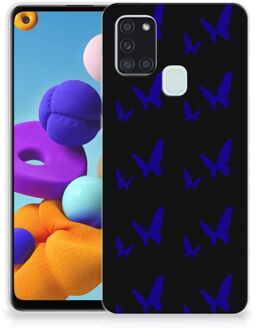 B2Ctelecom Telefoonhoesje Samsung Galaxy A21s TPU Silicone Hoesje Vlinder Patroon