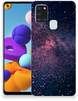 B2Ctelecom Telefoonhoesje Samsung Galaxy A21s TPU Siliconen Hoesje met Foto Stars