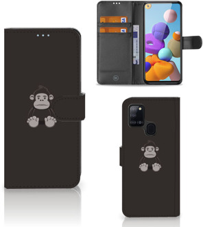 B2Ctelecom Telefoonhoesje Samsung Galaxy A21s Wallet Book Case Verjaardagscadeau Gorilla