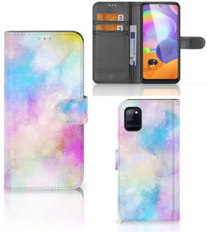 B2Ctelecom Telefoonhoesje Samsung Galaxy A31 Bookcase Personaliseren Watercolor Light