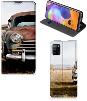 B2Ctelecom Telefoonhoesje Samsung Galaxy A31 Bookcover Vintage Auto