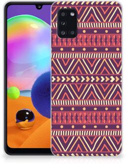 B2Ctelecom Telefoonhoesje Samsung Galaxy A31 Leuk TPU Backcase Aztec Purple