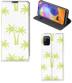 B2Ctelecom Telefoonhoesje Samsung Galaxy A31 Magnet Case Palmtrees