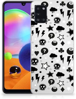 B2Ctelecom Telefoonhoesje Samsung Galaxy A31 Silicone Back Cover Silver Punk