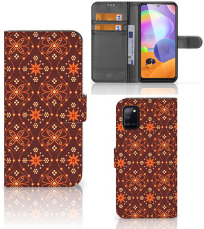 B2Ctelecom Telefoonhoesje Samsung Galaxy A31 Wallet Book Case Batik Brown