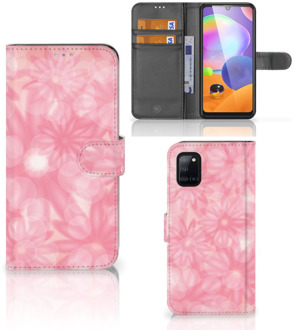 B2Ctelecom Telefoonhoesje Samsung Galaxy A31 Wallet Book Case Spring Flowers