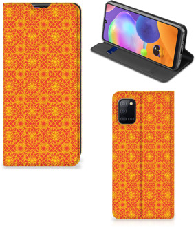 B2Ctelecom Telefoonhoesje Samsung Galaxy A31 Wallet Case Batik Orange